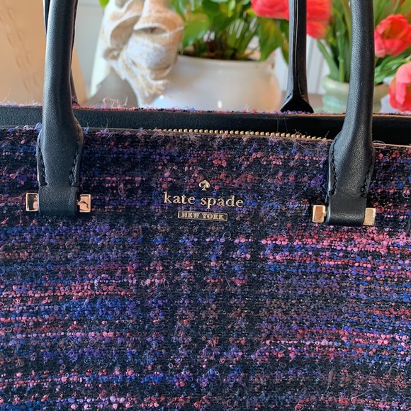 EUC Kate Spade Emerson Olivera Tweed Handbag - Picture 6 of 11